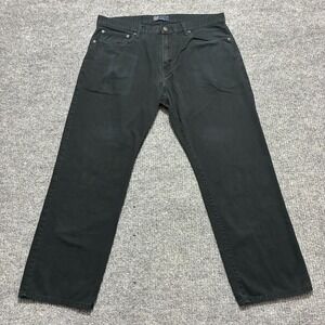 GAP Denim Mens Straight Leg Jeans Size 36x30 Black 100%‎ Cotton Mid Rise